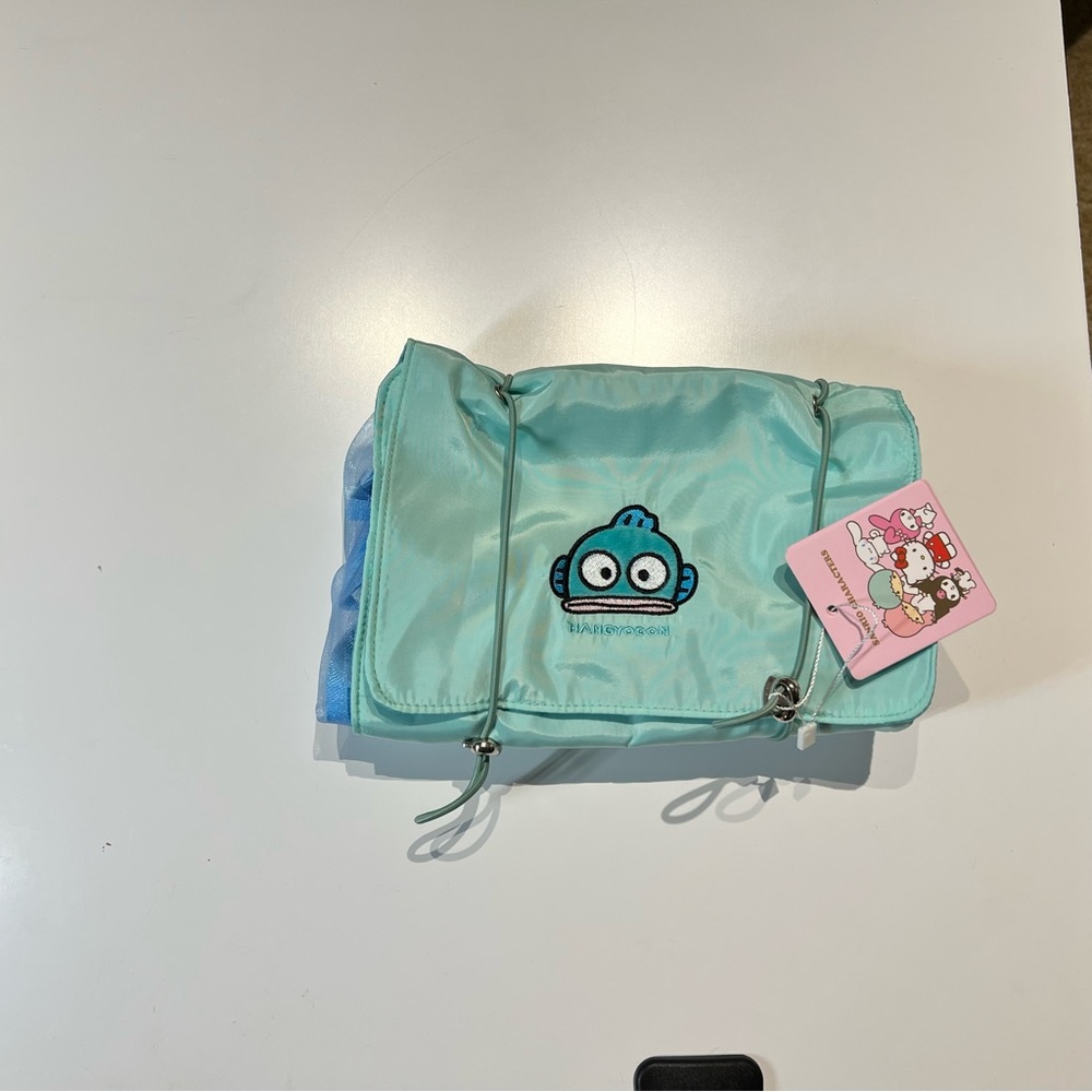 New Unused Hangyodon fishman Aqua Blue Travel Organizer toiletries Pouch
